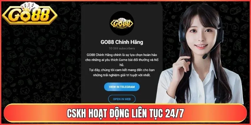 CSKH hoạt động liên tục 24/7