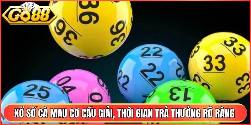 Xổ Số Cà Mau Cơ Cấu Giải, Thời Gian Trả Thưởng Rõ Ràng